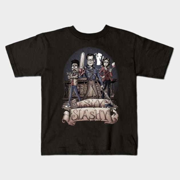 Ashy Slashy Kids T-Shirt by saqman